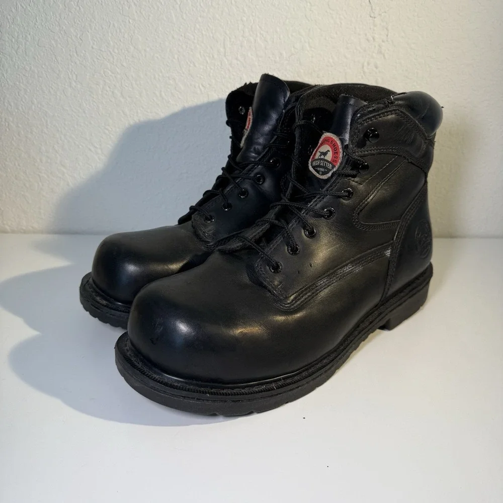 Irish‎ Setter 83626 Farmington Black Leather Steel Toe Work Mens Boots Size 12